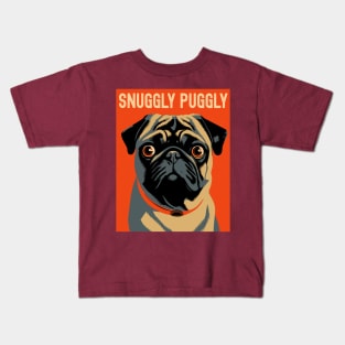 Snuggly Puggly - Cute Pug Shirt Gift Kids T-Shirt